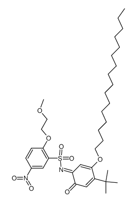 5-tert-butyl-4-(hexadecyloxy)-N-[[2-(2-methoxyethoxy)-5-nitrophenyl]sulfonyl]-o-benzoquinone imine Structure