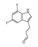 3-(5,7-difluoro-1H-indol-3-yl)propanal Structure