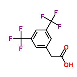 [3,5-Bis(trifluoromethyl)phenyl]acetic acid structure