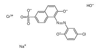 sodium 5-[(5-chloro-2-hydroxyphenyl)azo]-6-hydroxynaphthalene-2-sulphonato(3-)]hydroxychromate(1-) picture
