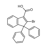 2-bromo-1,1-diphenyl-indene-3-carboxylic acid结构式