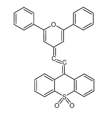 4-(10,10-Dioxo-10H-10λ6-thioxanthen-9-ylidenevinylidene)-2,6-diphenyl-4H-pyran结构式