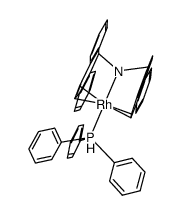 RhH((5-H-dibenzo[a,d]cyclohepten-5-yl)2NH)(PPh3) Structure