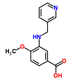 4-METHOXY-3-((PYRIDIN-3-YLMETHYL)AMINO)BENZOIC ACID结构式