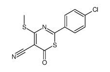 2-(4-chlorophenyl)-4-methylsulfanyl-6-oxo-1,3-thiazine-5-carbonitrile Structure