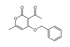 3-acetyl-6-methyl-4-phenylmethoxypyran-2-one结构式