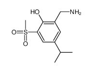 2-(aminomethyl)-6-methylsulfonyl-4-propan-2-ylphenol结构式