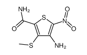 4-amino-3-methylsulfanyl-5-nitrothiophene-2-carboxamide Structure
