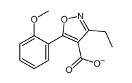 3-ethyl-5-(2-methoxyphenyl)-1,2-oxazole-4-carboxylate结构式