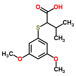2-[(3,5-Dimethoxyphenyl)sulfanyl]-3-methylbutanoic acid Structure