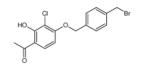 Ethanone, 1-[4-[[4-(bromomethyl)phenyl]methoxy]-3-chloro-2-hydroxyphenyl] Structure