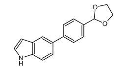5-[4-(1,3-Dioxolan-2-yl)phenyl]-1H-indole结构式