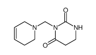 3-(1,2,5,6-tetrahydropyridin-1-ylmethyl)dihydrouracil结构式