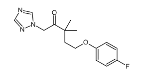 5-(4-fluorophenoxy)-3,3-dimethyl-1-(1,2,4-triazol-1-yl)pentan-2-one Structure