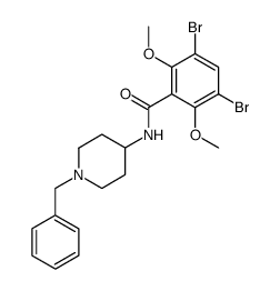 2,6-dimethoxy-3,5-dibromo-N-(1-benzyl-4-piperidinyl)benzamide结构式