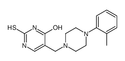 5-[[4-(2-methylphenyl)piperazin-1-yl]methyl]-2-sulfanylidene-1H-pyrimidin-4-one结构式