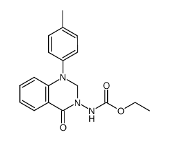 (4-Oxo-1-p-tolyl-1,4-dihydro-2H-quinazolin-3-yl)-carbamic acid ethyl ester结构式