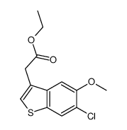 ethyl 2-(6-chloro-5-methoxy-1-benzothiophen-3-yl)acetate Structure