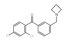 3'-AZETIDINOMETHYL-2-CHLORO-4-FLUOROBENZOPHENONE结构式