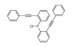 chlorobis(2-(phenylethynyl)phenyl)phosphane Structure