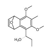 1-(6,8-dimethoxy-7-methyl-1,4-dihydro-1,4-epoxynaphthalen-5-yl)propan-1-ol结构式