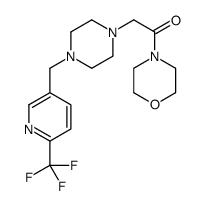 1-morpholin-4-yl-2-[4-[[6-(trifluoromethyl)pyridin-3-yl]methyl]piperazin-1-yl]ethanone结构式