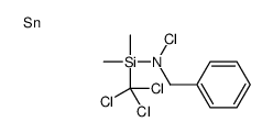 N-chloro-N-[dimethyl(trichloromethyl)silyl]-1-phenylmethanamine,tin Structure