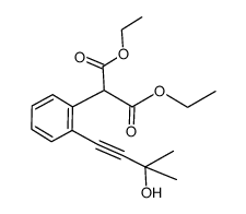diethyl 2-(2-(3-hydroxy-3-methylbut-1-ynyl)phenyl)malonate结构式