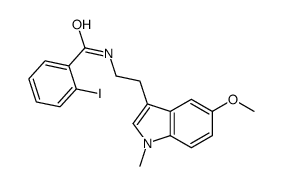 2-iodo-N-[2-(5-methoxy-1-methylindol-3-yl)ethyl]benzamide结构式