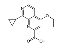 8-cyclopropyl-4-ethoxy-1,7-naphthyridine-2-carboxylic acid结构式