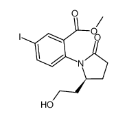 methyl (S)-2-(2-(2-hydroxyethyl)-5-oxopyrrolidin-1-yl)-5-iodobenzoate Structure