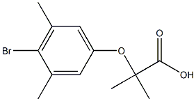 2-(4-bromo-3,5-dimethylphenoxy)-2-methylpropanoic acid Structure