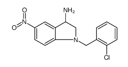 1H-Indol-3-amine, 1-[(2-chlorophenyl)methyl]-2,3-dihydro-5-nitro结构式