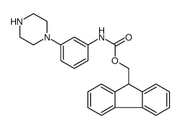 (3-piperazin-1-yl-phenyl)-carbamic acid 9h-fluoren-9-ylmethyl ester结构式