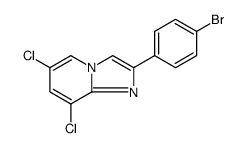 Imidazo[1,2-a]pyridine, 2-(4-bromophenyl)-6,8-dichloro Structure