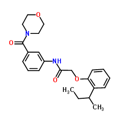 2-(2-sec-Butylphenoxy)-N-[3-(4-morpholinylcarbonyl)phenyl]acetamide结构式