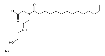 sodium N-[2-[[2-hydroxyethyl]amino]ethyl]-N-(1-oxotetradecyl)glycinate结构式