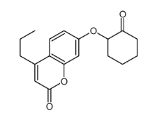 7-(2-oxocyclohexyl)oxy-4-propylchromen-2-one结构式