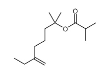 (2-methyl-6-methylideneoctan-2-yl) 2-methylpropanoate Structure