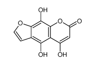 4,5,9-trihydroxyfuro[3,2-g]chromen-7-one Structure