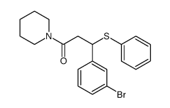 3-(3-bromophenyl)-3-phenylsulfanyl-1-piperidin-1-ylpropan-1-one Structure