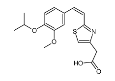 2-[2-[(E)-2-(3-methoxy-4-propan-2-yloxyphenyl)ethenyl]-1,3-thiazol-4-yl]acetic acid Structure