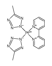 cis-[Pt(5-methyltetrazolato)2(2,2'-bipy)]结构式