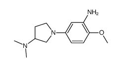 1-(3-amino-4-methoxy-phenyl)-N,N-dimethyl-pyrrolidin-3-amine结构式