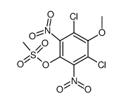 methanesulfonic acid-(3,5-dichloro-4-methoxy-2,6-dinitro-phenyl ester)结构式