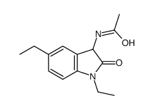 N-(1,5-Diethyl-2-oxo-2,3-dihydro-1H-indol-3-yl)acetamide结构式
