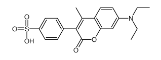 4-[7-(diethylamino)-4-methyl-2-oxochromen-3-yl]benzenesulfonic acid结构式