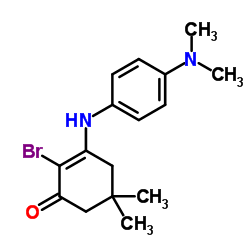2-Bromo-3-{[4-(dimethylamino)phenyl]amino}-5,5-dimethyl-2-cyclohexen-1-one Structure