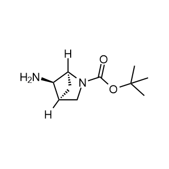 (1S,4S,5R)-5-氨基-2-氮杂双环[2.1.1]己烷-2-羧酸叔丁酯结构式