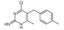 4-氯-6-甲基-5-(4-甲基苄基)嘧啶-2-胺结构式